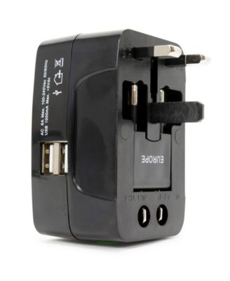 International Travel Adapter with Two USB Ports