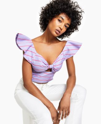 GUESS - Nami Flutter-Sleeve Top