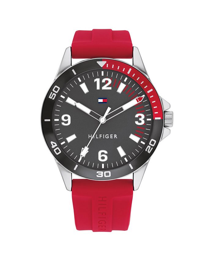 Tommy Hilfiger Men's Silicone Watch 44mm & Reviews - Macy's