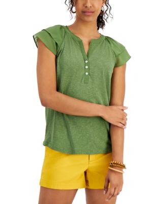 green dressy tops