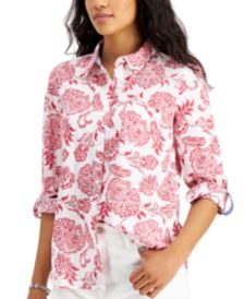 Floral Button-Front Shirt 