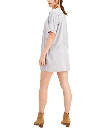 Grayson Threads Black Juniors Sunflower Graphic T Shirt Dress