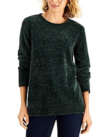 Petite Chenille Crewneck Sweater, Created For Macy's