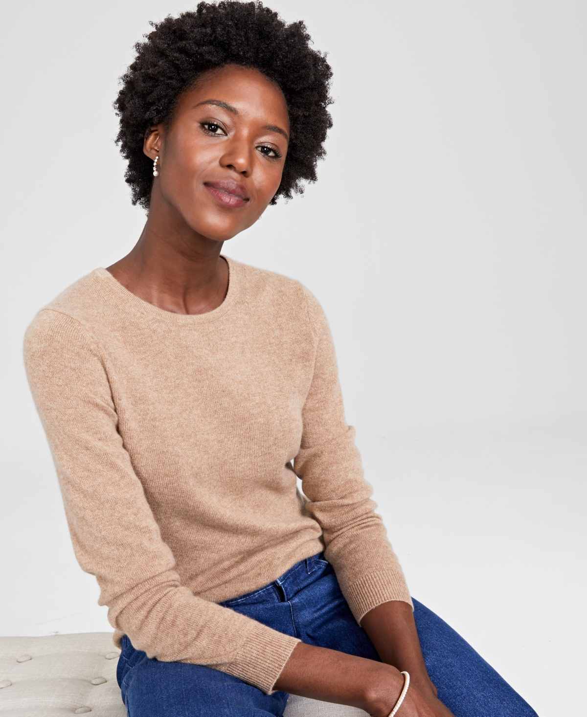 Charter Club Women s 100 Cashmere Crewneck Sweater Created for Macy s Smart Closet
