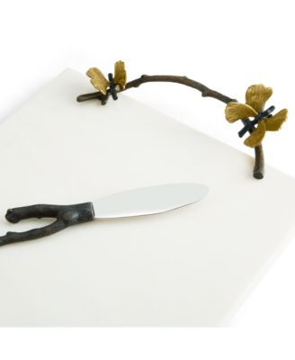 Butterfly Ginkgo White Cheeseboard & Knife Set