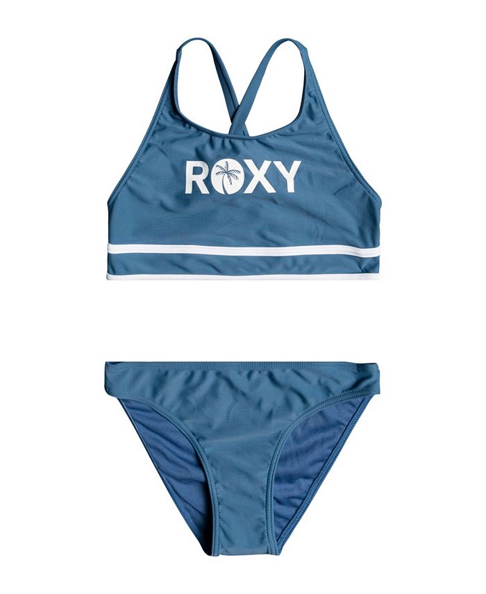 Roxy Big Girls Surf The Desert Crop Top Bikini Set
