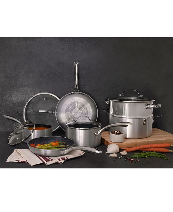 Granite Stone Diamond Silver Collection Titanium Diamond Infused Triple