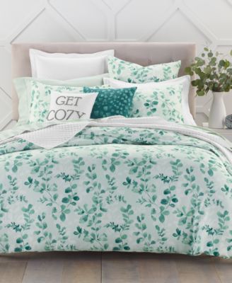 Charter Club Damask Designs Eucalyptus Duvet Cover Sets Created For Macys Bedding