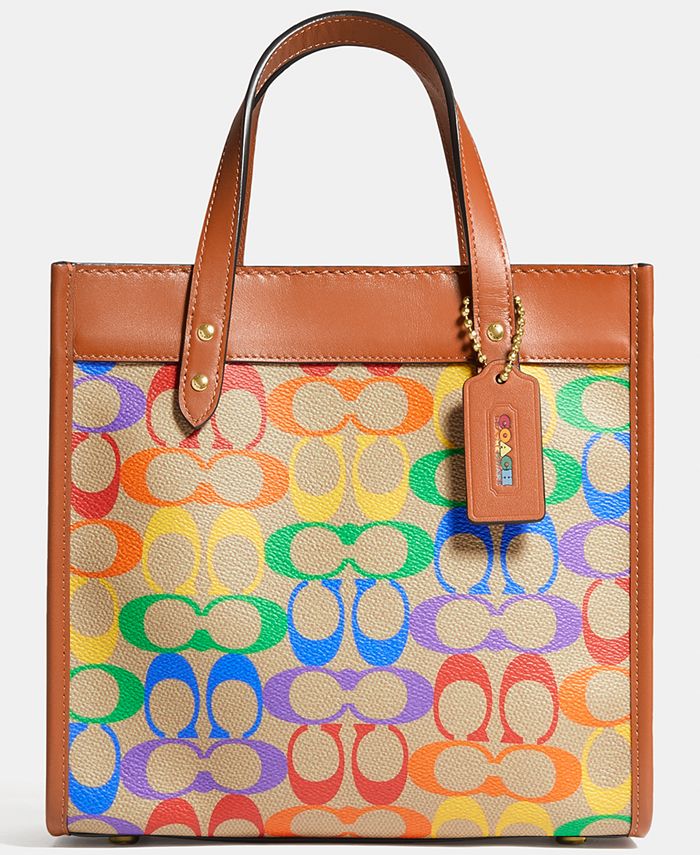COACH Field Tote 22 In Pride Rainbow Signature Canvas & Reviews - All Handbags - Handbags 