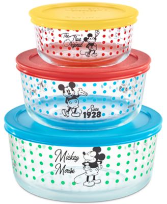 Pyrex - Disney Mickey Mouse 6-Pc. Food Storage Container Set