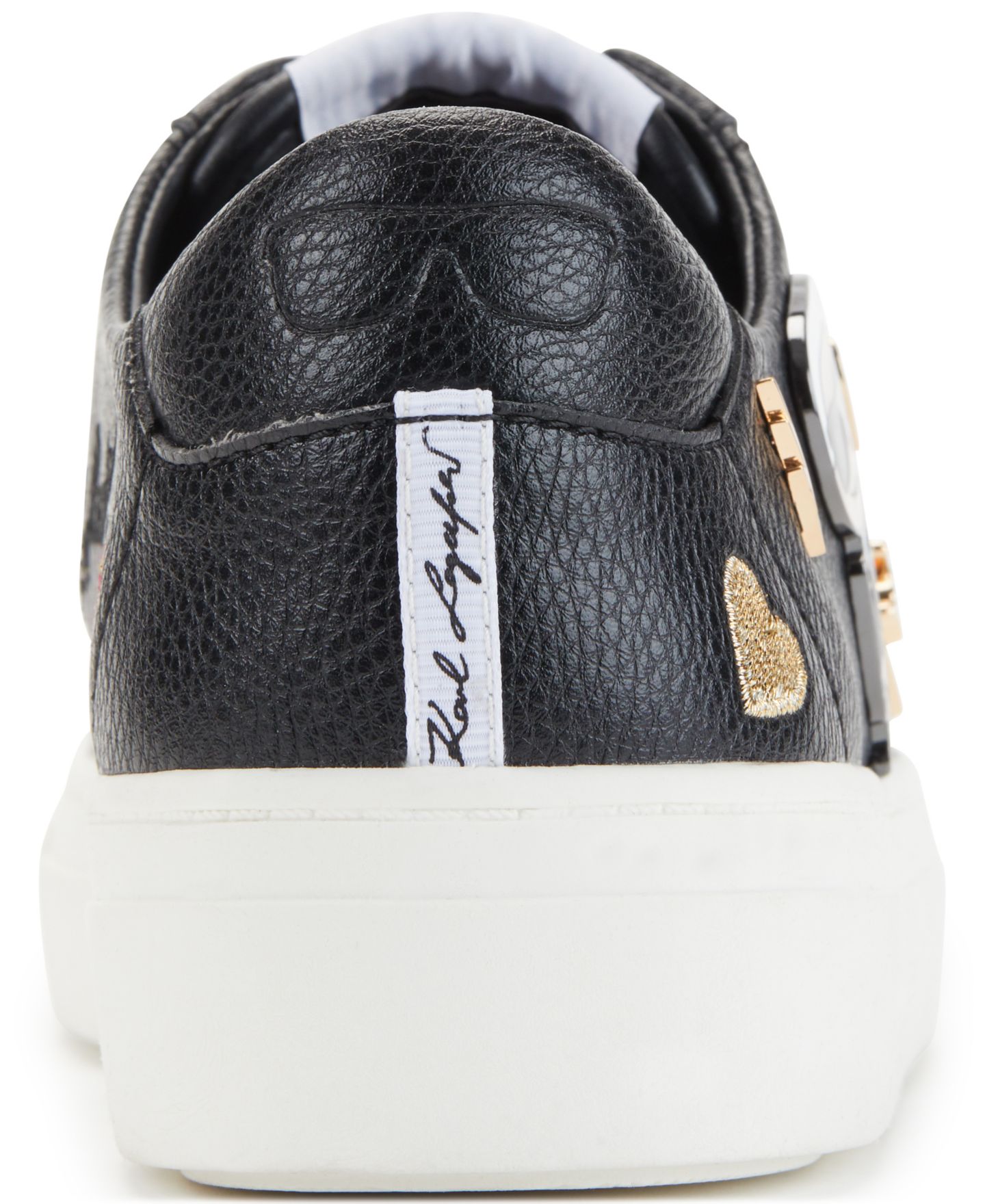 Женские кроссовки KARL LAGERFELD PARIS Cate Pins Lace-Up, цвет: Чёрный — фото 3