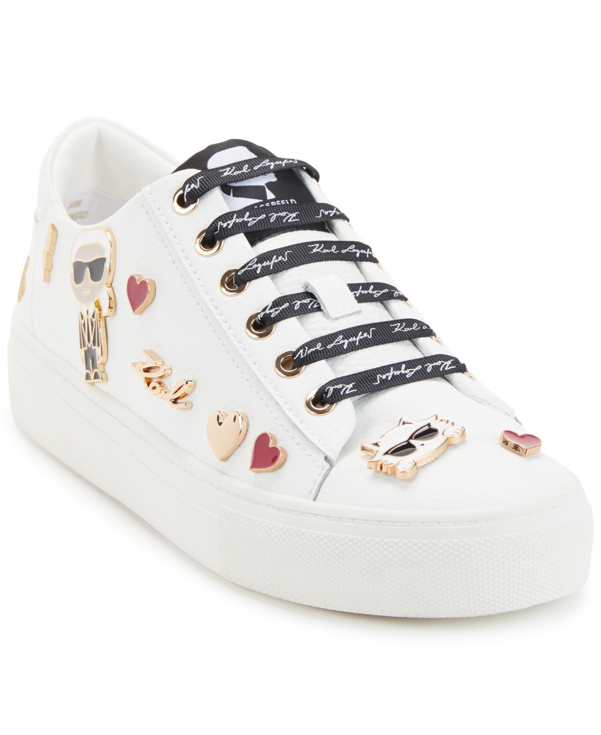KARL LAGERFELD WOMEN'S CATE PINS LACE-UP SNEAKERS 