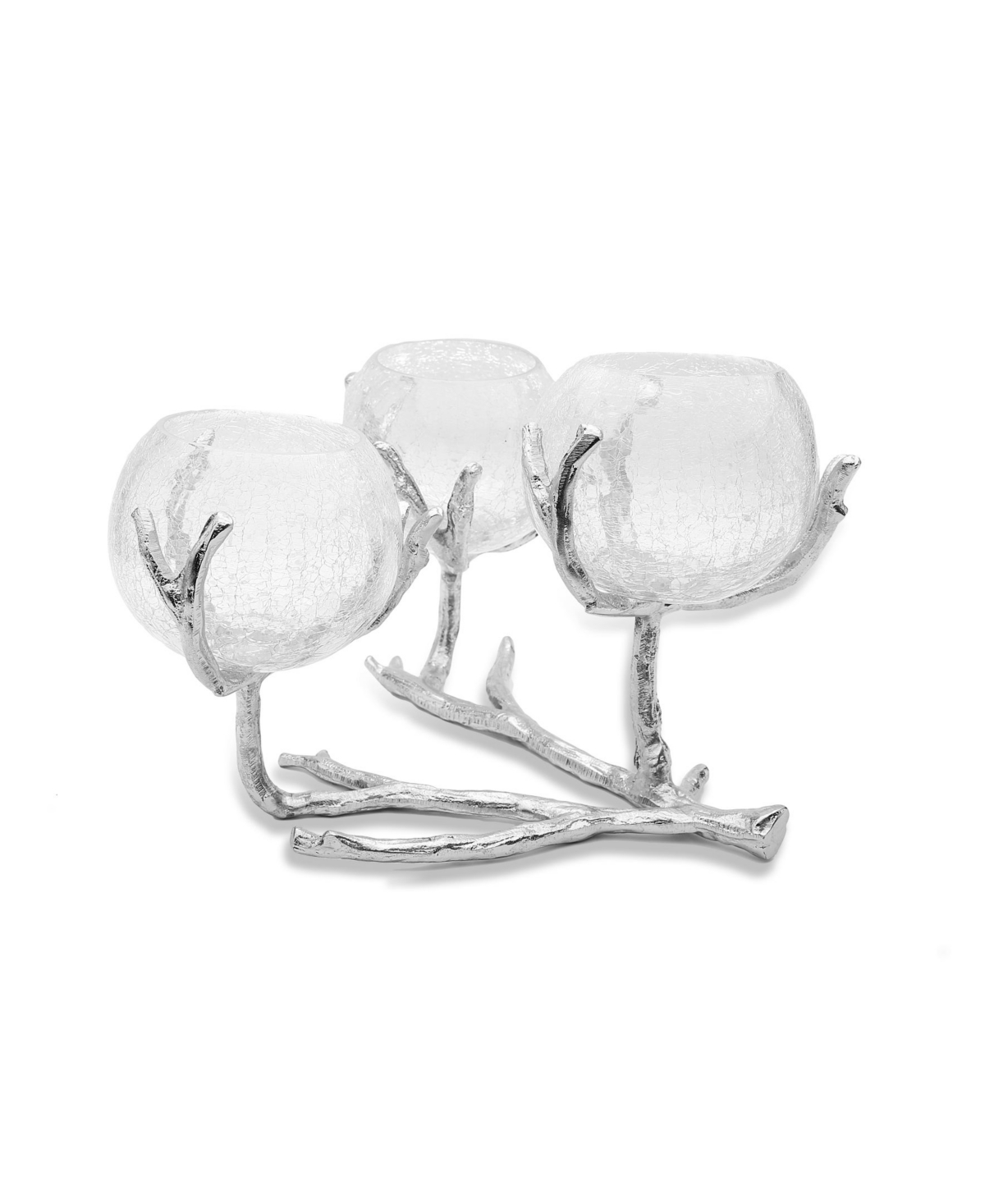 12.25" 3 Branch Centerpiece - Gold-Tone