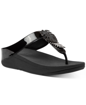 FitFlop Women's Fino Jungle Leaf Thong Sandals Women's Shoes