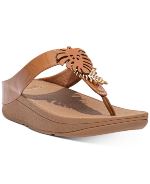 FitFlop Women's Fino Jungle Leaf Thong Sandals Women's Shoes