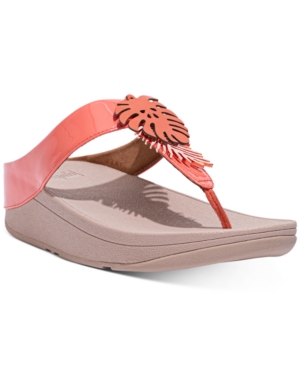 FitFlop Women's Fino Jungle Leaf Thong Sandals Women's Shoes