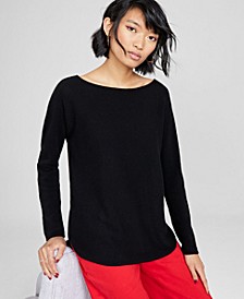 Women's 100% Cashmere Shirttail Sweater, Created for Macy's