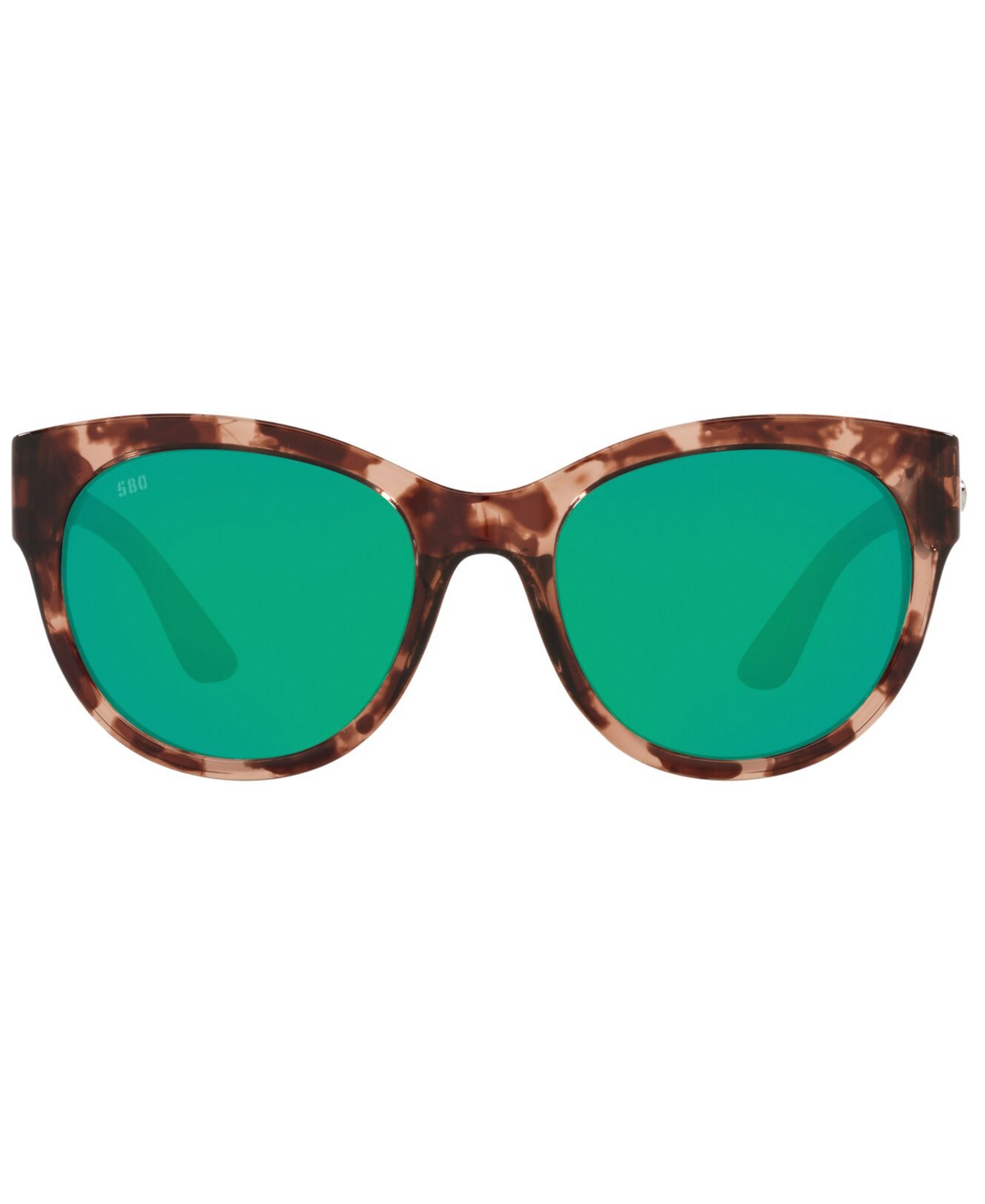Shop Costa Del Mar Maya Polarized Sunglasses, 6s9011 55 In Shiny Coral Tortoise,green Mirror G