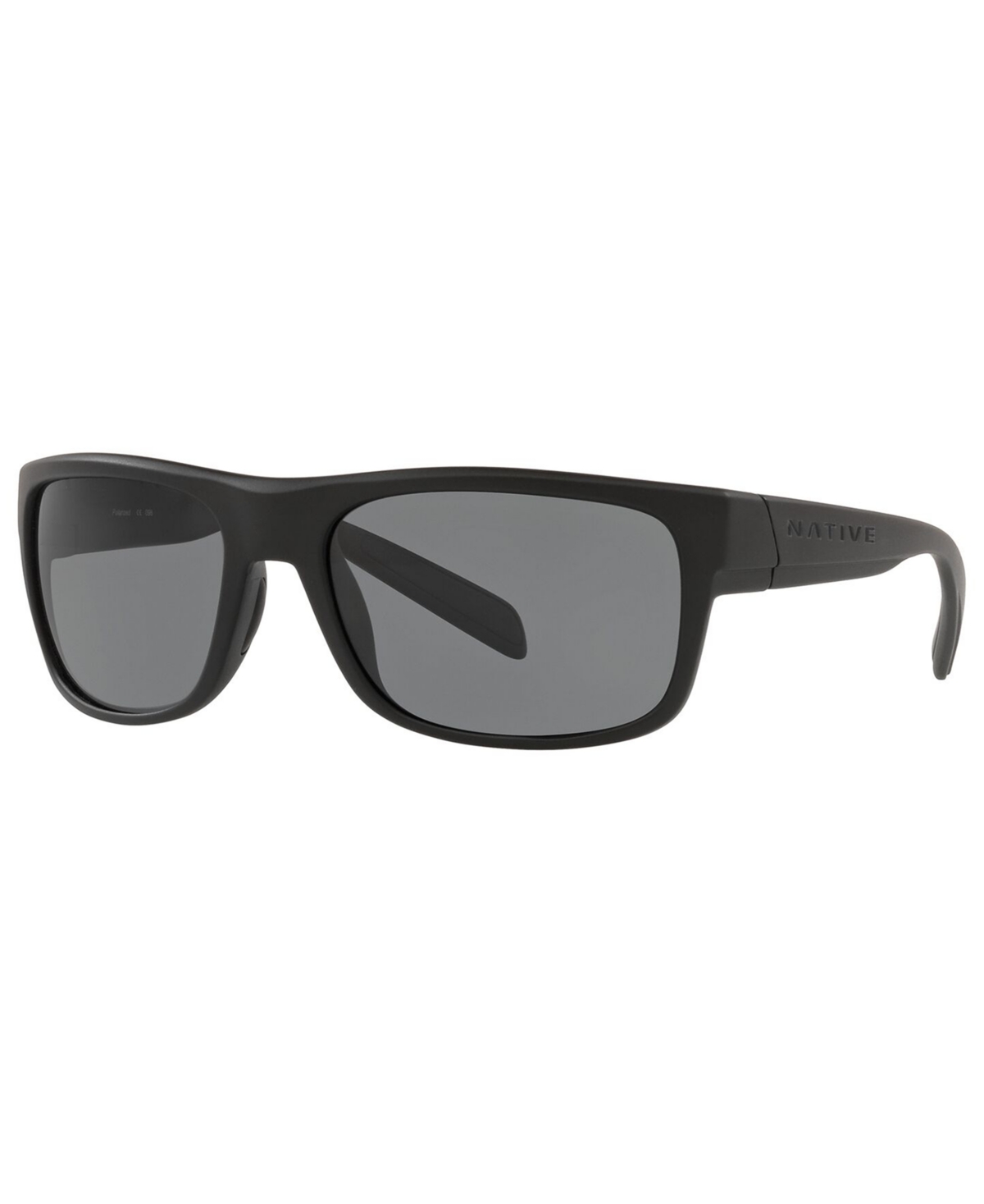 Native Unisex Polarized Sunglasses, XD0065 58 - MATTE BLACK/GREY