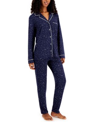 Alfani - Notch Collar Pajama Set
