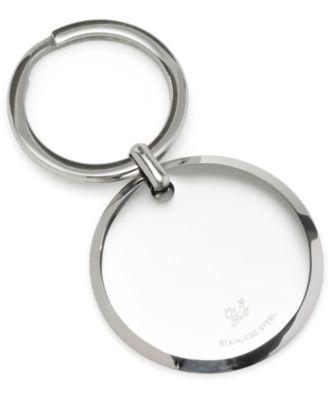 Men's Round Engravable Stainless Steel Key Chain