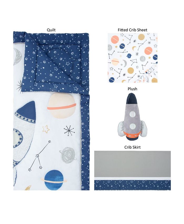 Spaceship cheap crib bedding