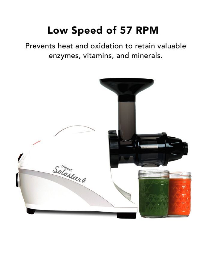 Tribest Solostar 4 Horizontal SingleAuger Slow Masticating Juicer Macy's