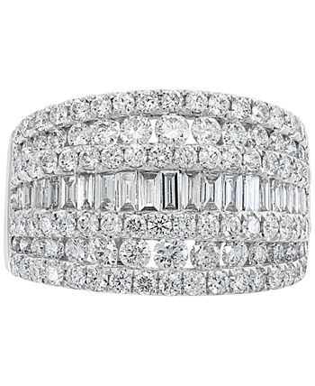 EFFY Collection - Multirow Diamond Statement Ring (2-1/4 ct. t.w.) in 14k White Gold