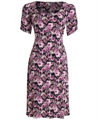 Connected - Plus Size Printed Midi Dress