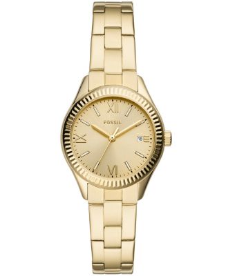 Fossil AM 4557 women’s gold tone all stainless steel three hand watch Fossil Women main image 2