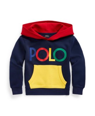 Little Boys Logo Color Blocked Double Knit Hoodie Macy s