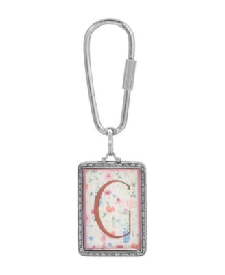 Initial A-Z Floral Key Fob