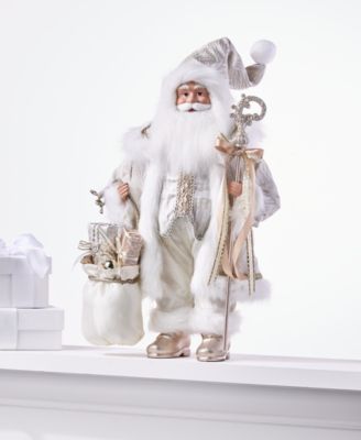 Holiday Lane - Shine Bright 18" Santa with Gift Bag & Staff
