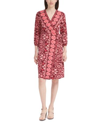 Calvin Klein - Printed 3/4-Sleeve Dress
