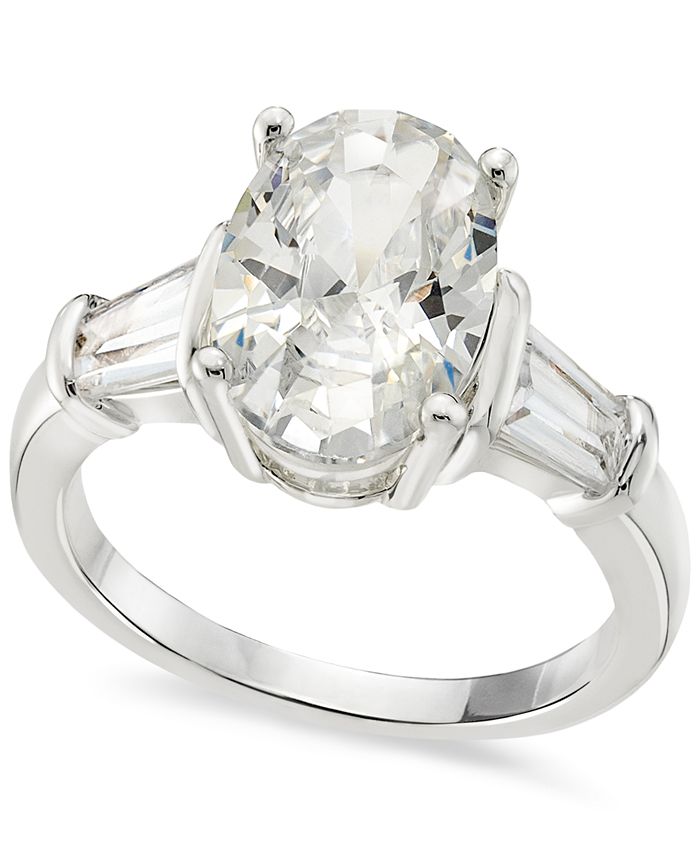 Baguette cut 2024 cubic zirconia ring