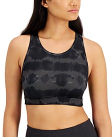 Women's Tie-Dyed Reversible Sports Bra, Created for Macy's