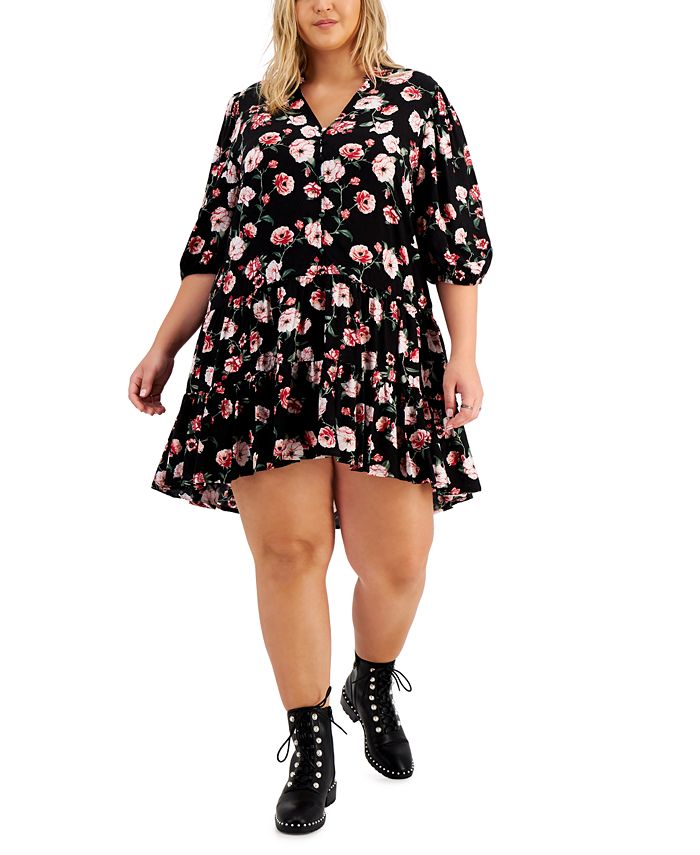 Love Fire Trendy Plus Size Printed Tiered Dress Macy s