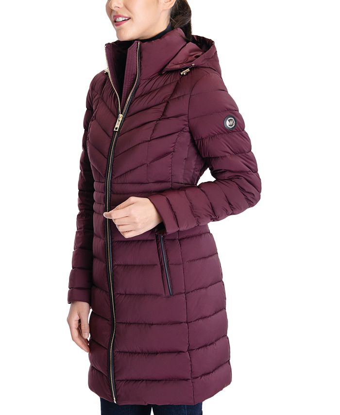 Michael Kors Women's Hooded Stretch Packable Down Puffer Coat, Created