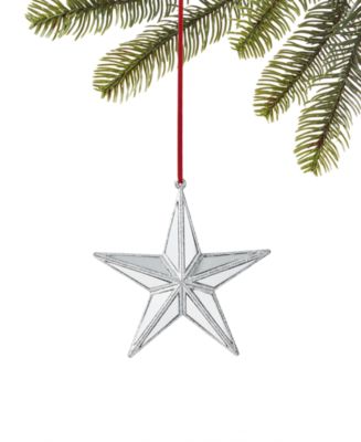 Holiday Lane Crystal Elegance Silver-tone Star Ornament, Created For 