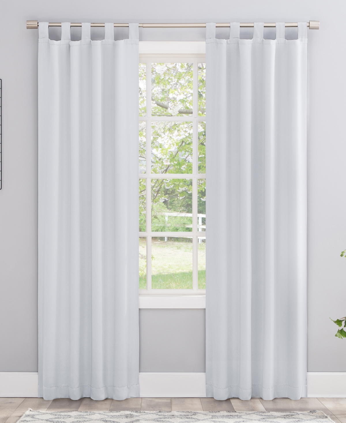 Sun Zero Preston Blackout Tab Top Curtain Panel, 84" L X 40" W In Oyster White