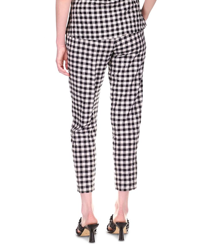 Michael Kors Gingham Pull-On Pants, Regular & Petite Sizes - Macy's