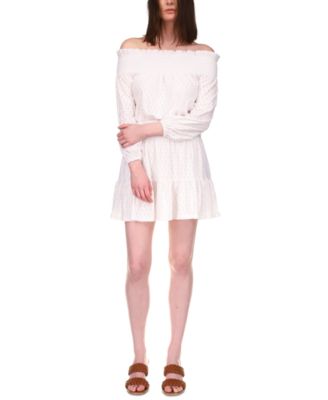 michael kors embroidered eyelet mini dress