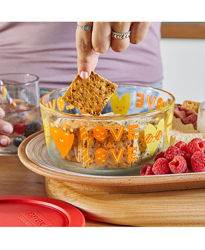 Pyrex Pride 4Pc. Glass Food Storage Container Set Macy's