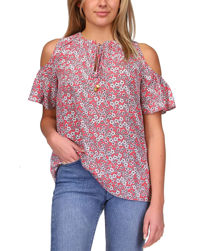 Michael kors hotsell floral top