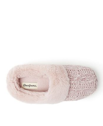 Dearfoams Women s Claire Marled Chenille Knit Clog Macy s