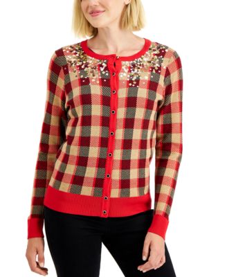 macys red sweaters