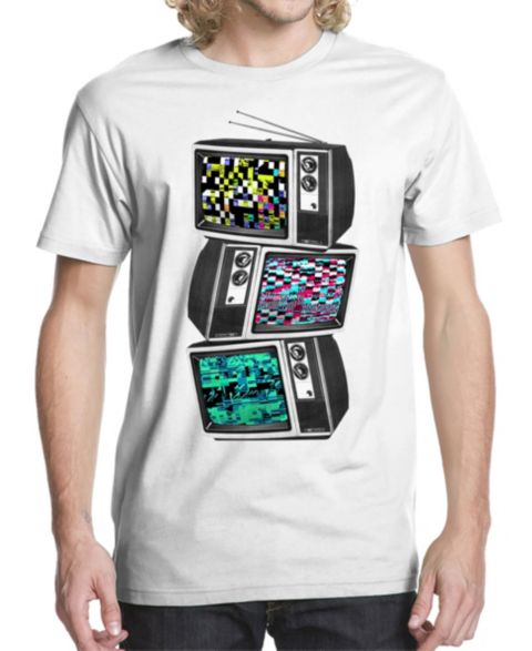 Мужская футболка Buzz Shirts Glitched TV Graphic