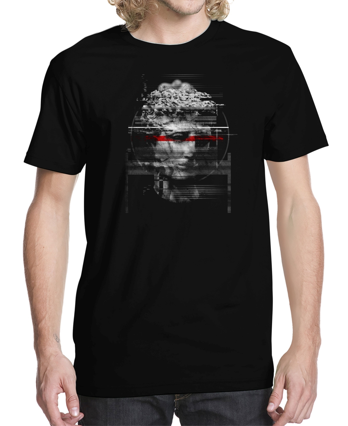 Men's Roman Static Graphic T-shirt - Black