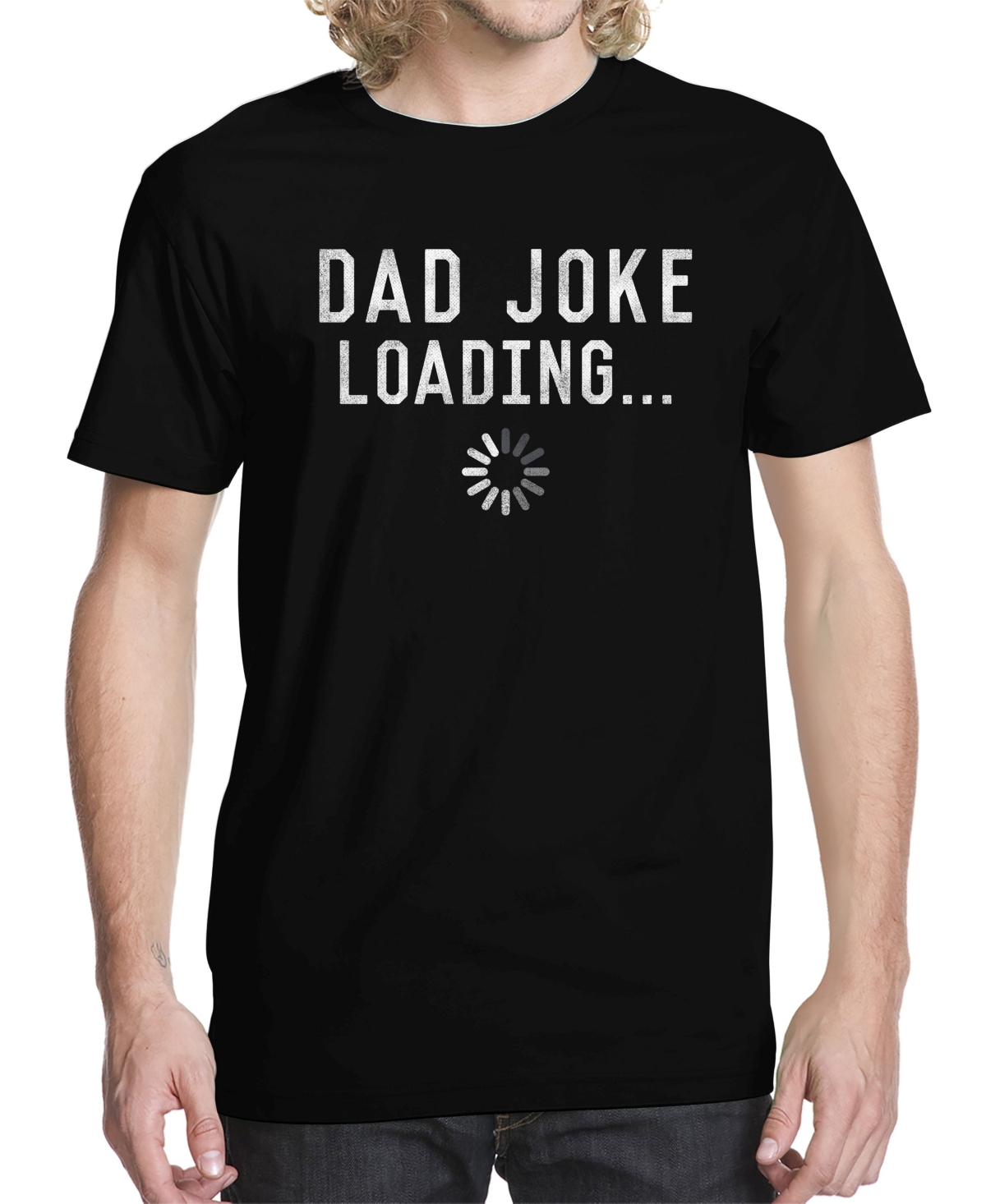 Men's Dad Joke Loading Graphic T-shirt - Black