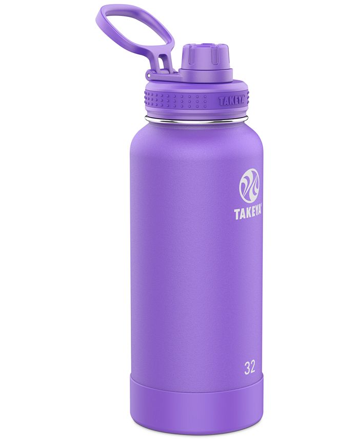 Takeya Actives Insulated Water Bottle with Spout Lid, 32 Ounce, Nitro Purple